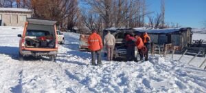 Operativo para asistir a pobladores aislados por la nieve en el sur de Chubut