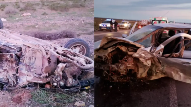 Fuerte choque en la Ruta 67: dos conductores fueron hospitalizados tras el impacto
