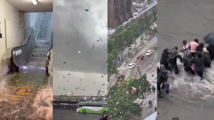 Un fuerte temporal azotó Chile: un tornado, inundaciones y más de 43 mil hogares sin luz