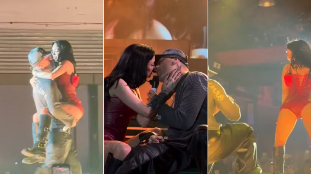 La Joaqui y Tiago PZK compartieron escenario por primera vez y sorprendieron con una performance llena de besos y baile La Joaqui y Tiago PZK compartieron escenario por primera vez y sorprendieron con una performance llena de besos y baile